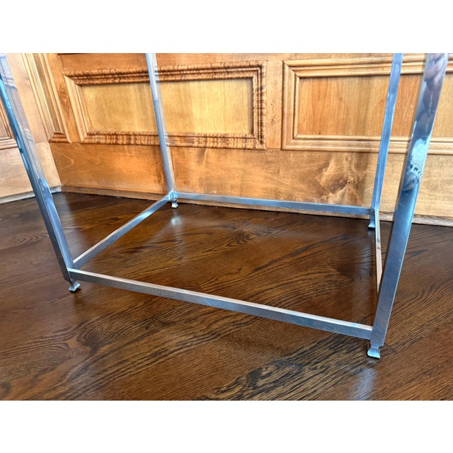 Brass Modern Aluminum Brass Side Table by John Vesey For Sale - Image 8 of 10