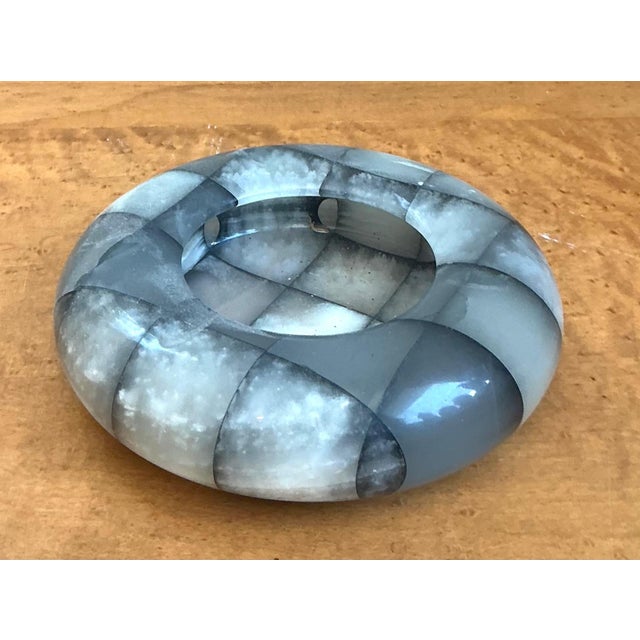 Vintage Checkered Stone Decorative Dish For Sale - Image 14 of 15