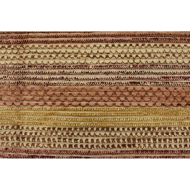 Gabbeh Rug 7’10” X 9’11” Multicolor Wool Striped Hand-Knotted Carpet For Sale - Image 10 of 15