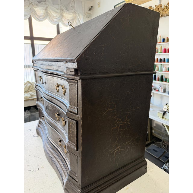 Wood Antique Secretaire with 3 Drawers, 1760 For Sale - Image 7 of 16