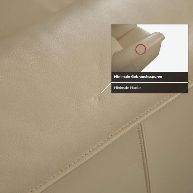 Animal Skin Lauuser Atlanta Leather Armchair Beige Cream For Sale - Image 7 of 14