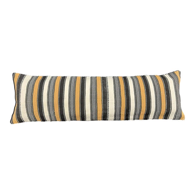 Turkish Hemp Pillow Cushion Natural Beige Brown Cushion Cover 14x45 For Sale