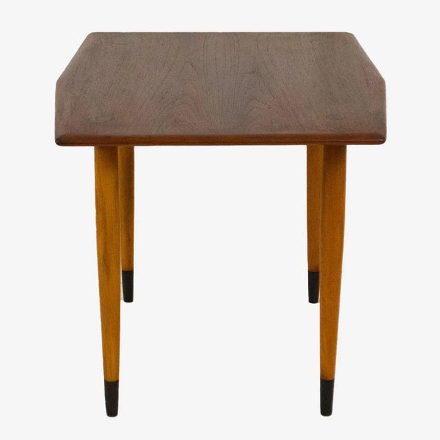 Mid-Century Modern Pair of Modern Teak and Brass Side Tables by Dux of Sweden For Sale - Image 3 of 7