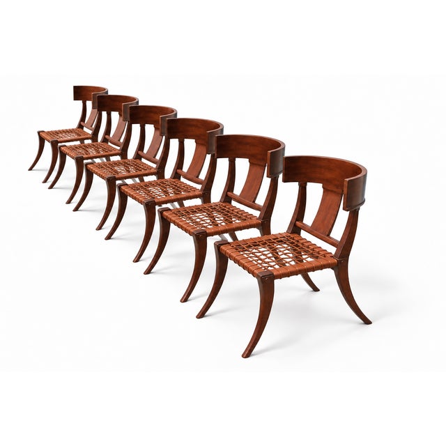 Klismos Set of 6 Dining Chairs For Sale - Image 4 of 6