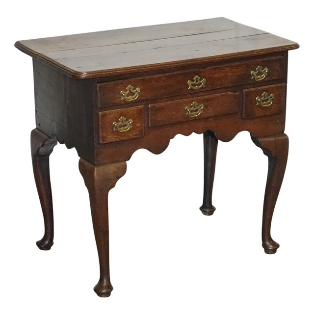 Antique English Georgian Oak Desk, 1700s For Sale