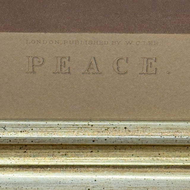 Framed Pair of 19th Century 'War' and 'Peace' Hand-Tinted Lithographs For Sale - Image 10 of 13