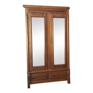 Antique Mirrored Armoire For Sale