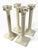 English Set of Four English George III Corithian Column Creamware Candlesticks Late 18th Early 19th Century Staffordshire For Sale - Image 3 of 8