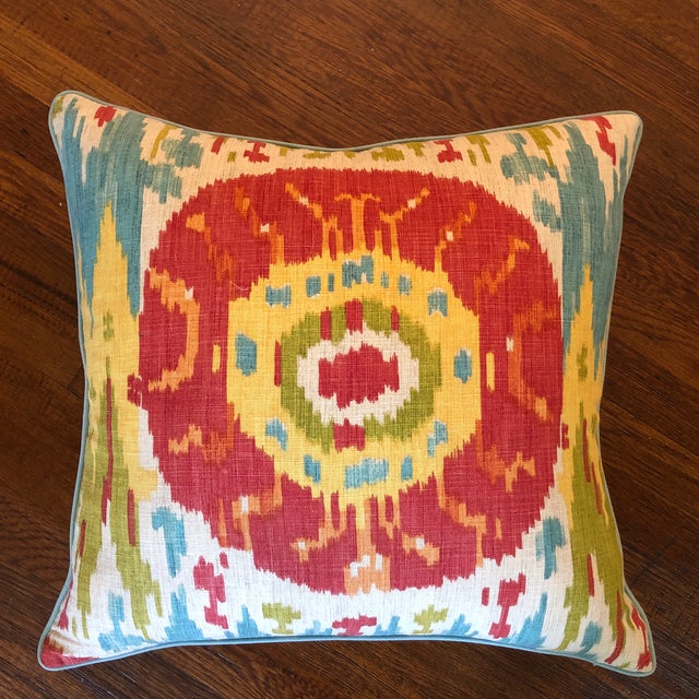 Boho Chic Colorful Ikat Pillows A Pair Chairish