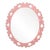 Fleur Home Garden District Satsuma Oval Mirror in Pink Punch, 26x31 For Sale