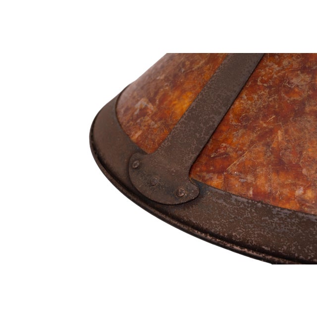 20th Century Arts & Crafts Copper & Mica Table Lamp in the style of Dirk van Erp For Sale - Image 12 of 14