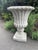 British Cast Stone Fluted Garden Urns, Set of 2 For Sale - Image 10 of 12