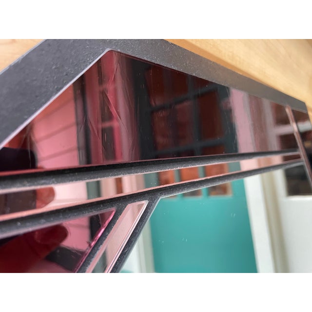 Late 20th Century Large Late 20th Century Octagonal Stained Glass Wall Mirror For Sale - Image 5 of 9