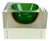 Murano Green Glass Sommerso Block Cube Ashtray from Flavio Poli, Italy, 1970s For Sale