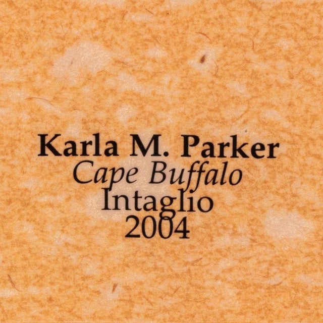 Black Karla M. Parker "Cape Buffalo" Etching For Sale - Image 8 of 8