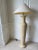 Fantastic 1980’s Faux goatskin/faux parchment floor lamp. In the style of Enrique Garcel or Karl Springer. Fabulous bold...