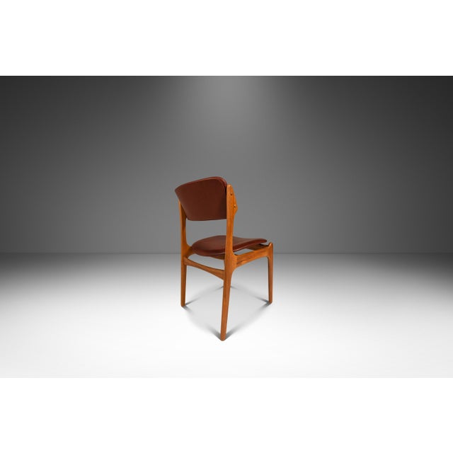 Set of 12 Model 49 Dining Chairs With Two Armchairs in Teak & New Leather by Erik Buch for O. D. Møbler, Denmark, Circa 1960s For Sale - Image 10 of 18