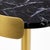 Pedros Round Drink Table, Brass/Black Marble For Sale - Image 4 of 6