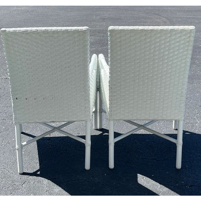 McGuire Thomas Pheasant for McGuire 8 Woven Leather Dining Chairs For Sale - Image 4 of 18