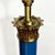 Neoclassical Lapis Lazuli Blue Plated Solid Brass Column Table Lamp For Sale - Image 9 of 13