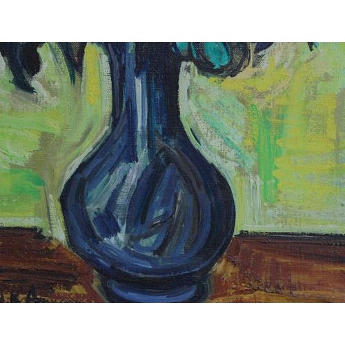 Isis Kischka, Bouquet of Flowers, 1963, Oil on Canvas For Sale - Image 11 of 14