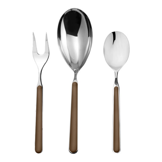 Mepra Fantasia 3-Piece Serving Set, Tobacco For Sale