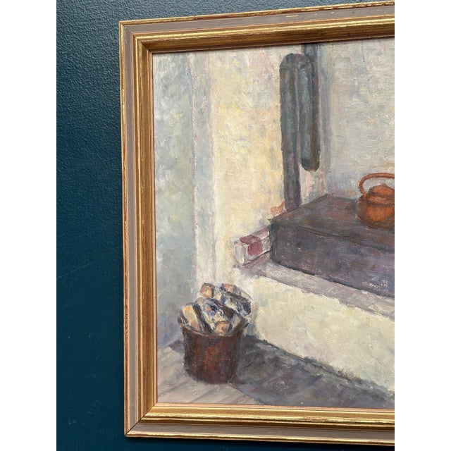 Hanne Jönsson, Panel Oven in the Studio, 1943, Oil on Panel, Framed For Sale - Image 15 of 18