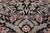 Textile Boho Chic Botanical 1990's Pak-Persian Black/Grey Wool Round Rug- 6'0'' X 6'1'' For Sale - Image 7 of 9