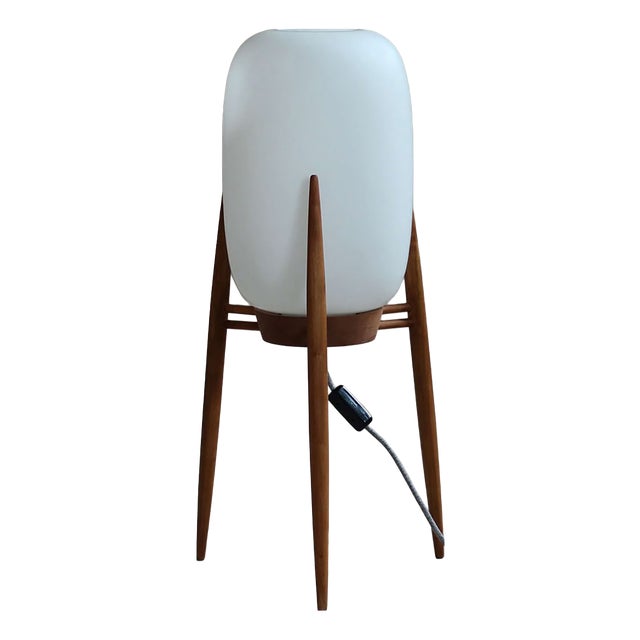 Floor Lamp with Glass Lampshade from Uluv Krásná Jizba, 1960s For Sale