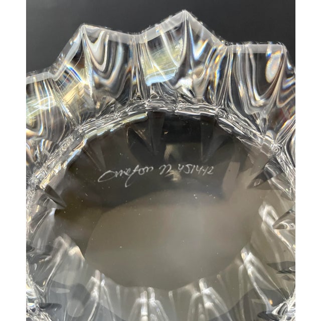 Vintage Orrefors Jan Johansson Crystal "Fleur" Bowl For Sale - Image 9 of 10
