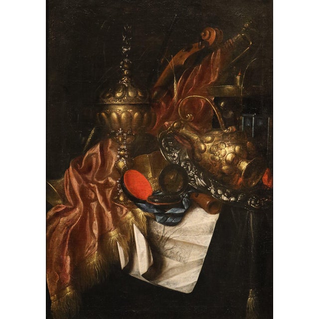 Franciscus Gysbrechts, Still Life Vanitas Gysbrechts, 17th Century, Oil Painting on Canvas, Framed For Sale - Image 15 of 15