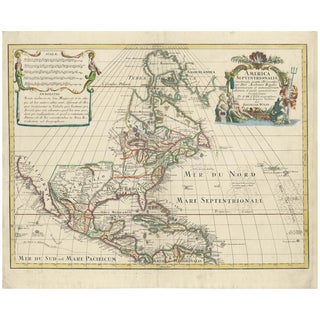 Map of North America, 1700 For Sale