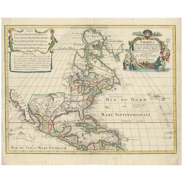 Map of North America, 1700 For Sale