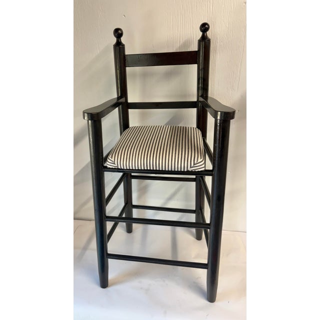 Black Vintage French Country Child’s High Chair For Sale - Image 8 of 8