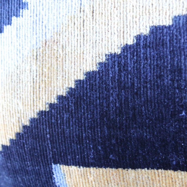 2020s Contemporary Velvet Ikat Pillow For Sale - Image 5 of 11