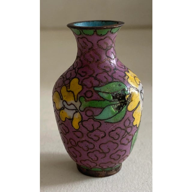 Antique Chinese Cloisonné Miniature Vase For Sale In Savannah - Image 6 of 9