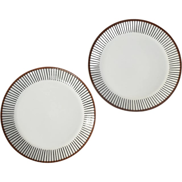 Pair of Mid-Century Swedish Modern Gustavsberg Plates For Sale In San Francisco - Image 6 of 6