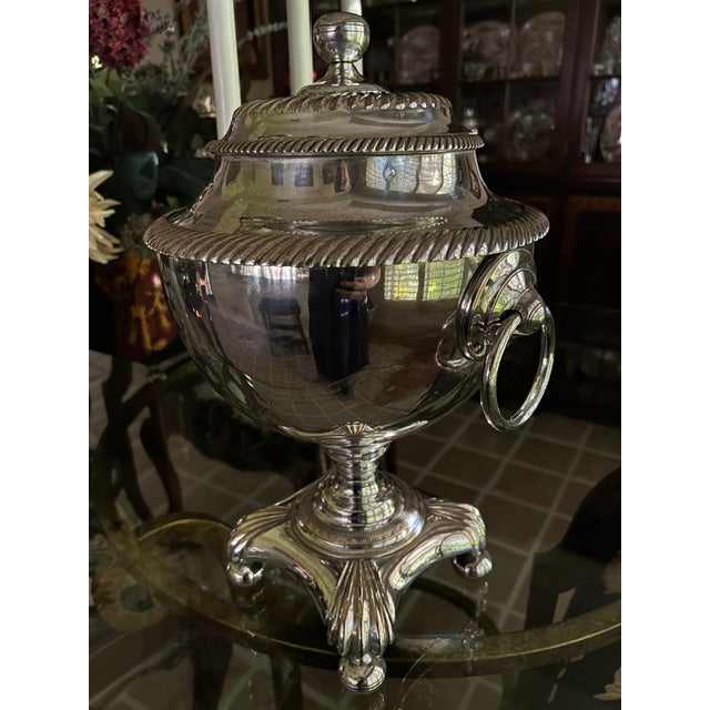 Antique Silver-Plated Coffee Samovar For Sale - Image 11 of 13
