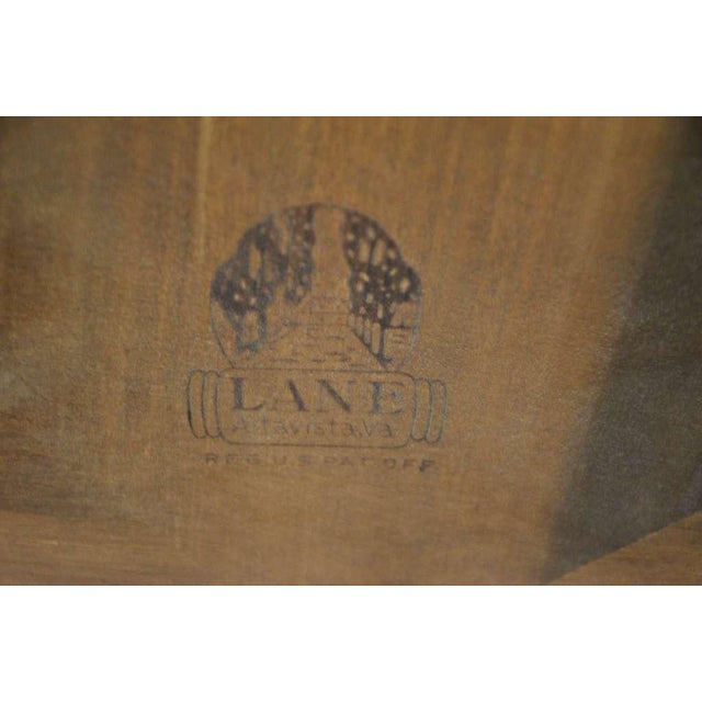Brown 1960s Refinished Lane Rhythm Round 28” End Table For Sale - Image 8 of 8