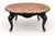 French Provincial Mid-Century French Provincial Oval Coffee Table With Radial Walnut Veneer, Satin Canyon Black & Hand-Gilded Gold For Sale - Image 3 of 5