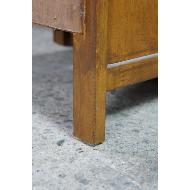 Vintage Early American Colonial Style Solid Maple Country Kneehole Desk 44" For Sale - Image 13 of 18