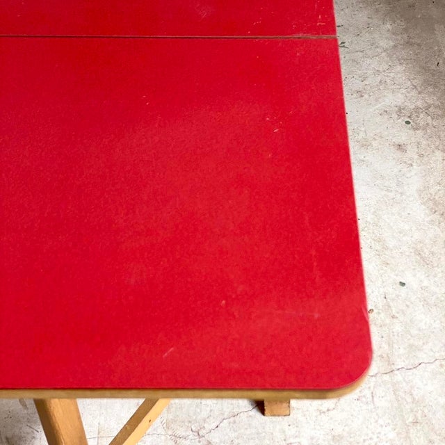 Vintage Red Formica Folding Table, 1980s For Sale - Image 6 of 10