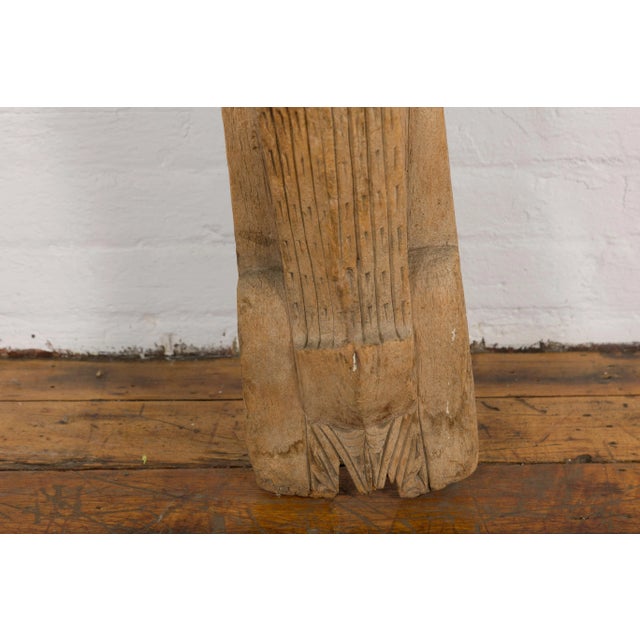 Large Indonesian Hand Carved Batak Singa Singa Tribal Carving from Sumatra For Sale - Image 9 of 12