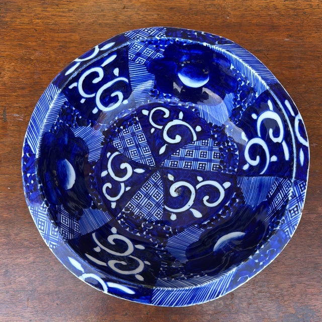 Antique Japanese Arita Porcelain Blue Decorated Bowl, Late Edo Period, Circa 1880–1900 A handsome and authentically...