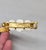 Gold Vintage Signed Crown Trifari Goldtone Carved Faux-Ivory Cuff Bracelet For Sale - Image 8 of 12