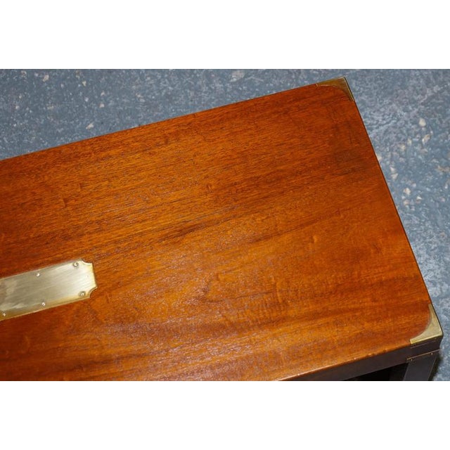 Vintage Reh Kennedy Military Campaign Coffee Table from Harrods London For Sale - Image 4 of 11