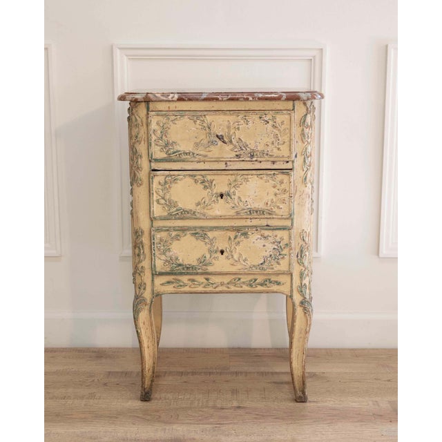 19th Century French Transition-Style Half Chest of Drawers with Marble Top For Sale In Atlanta - Image 6 of 13