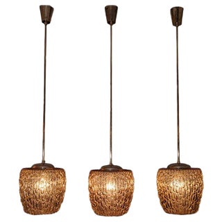Ceiling Lamps by Rupert Nikoll, 1950s, Set of 3 For Sale