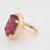 Red 15.5Ct Rubellite Tourmaline Ring With Earth Mined Diamonds Halo, Size 6.75 For Sale - Image 8 of 8