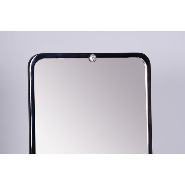 Bauhaus Bauhaus Dressing Mirror in Chrome and Lacquered Wood by Vichr a Spol., Czech, 1930s For Sale - Image 3 of 12